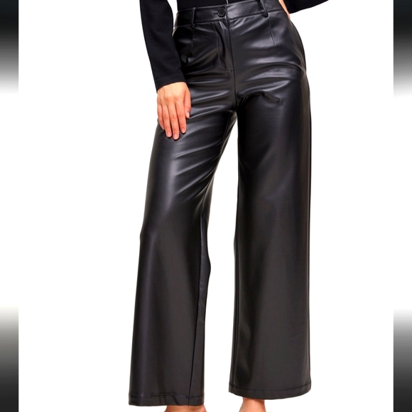 Lattelier Pants - Lattelier Black PU Leather Pants Size M